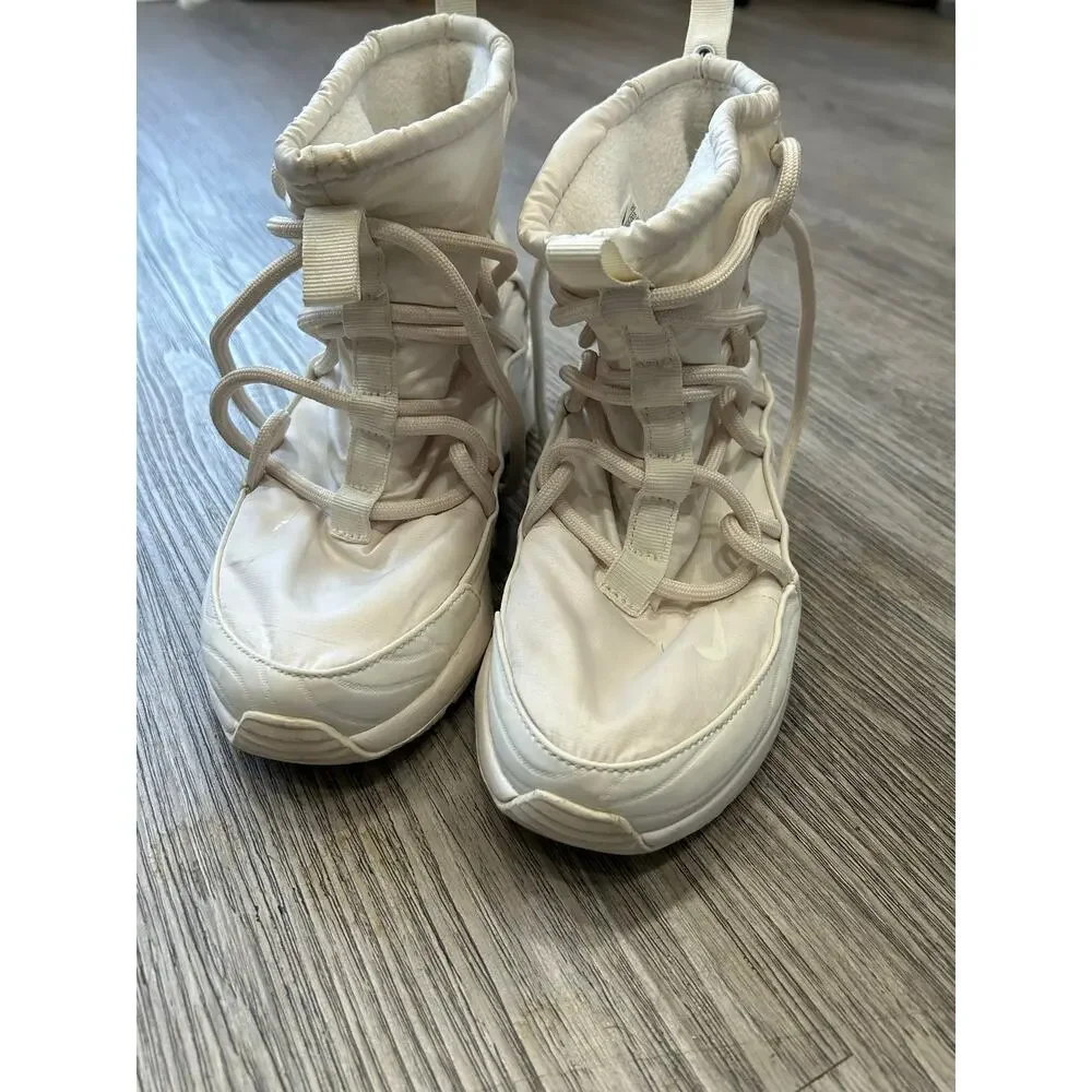 Nike Tanjun High Rise Winter Boots Women Size 7 Phantom Sail White AO0355-003